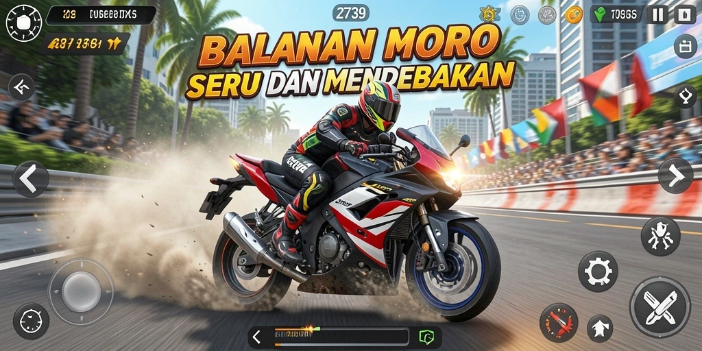 Tampilan gameplay seru dari game Motor Racing 2739.
