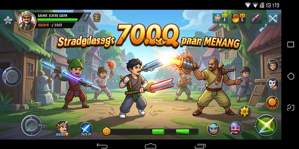 Screenshot utama 700Q yang menampilkan aksi seru dalam permainan strategi.