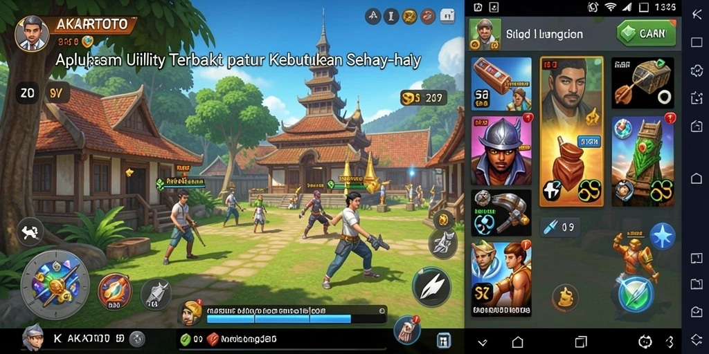 Tampilan utama AKARTOTO dengan berbagai fitur Utility.