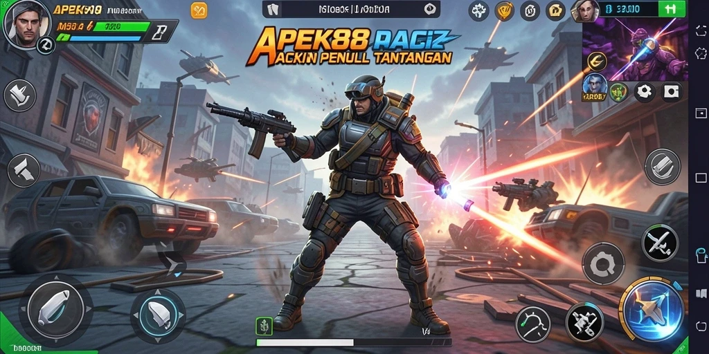 Tampilan gameplay seru APEK88 dengan aksi mendebarkan.