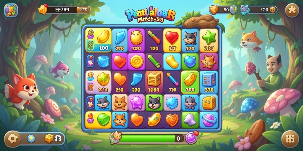 Menampilkan gameplay seru dengan berbagai batu permata colorfull di EE789.