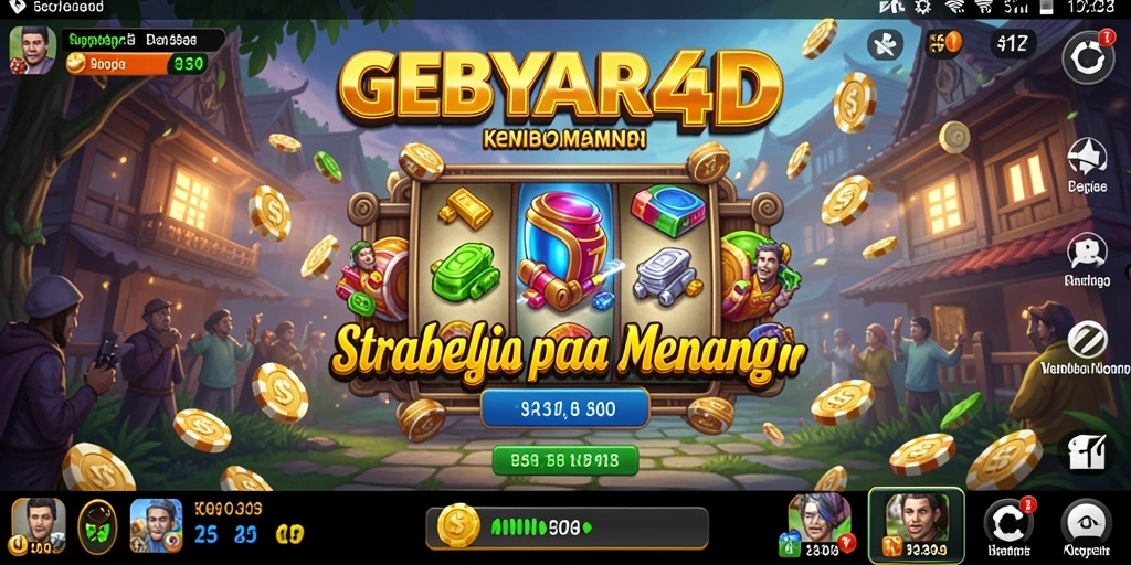 Tampilan gameplay GEBYAR4D yang memukau dan strategi yang menantang.