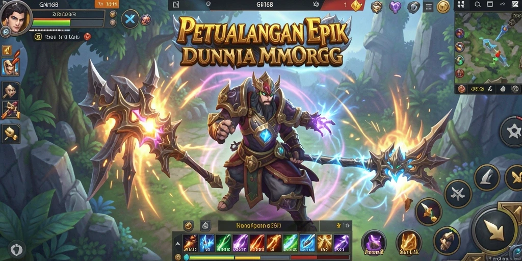 Tangkapan layar gameplay yang menampilkan pertempuran epik di dunia MMORPG.