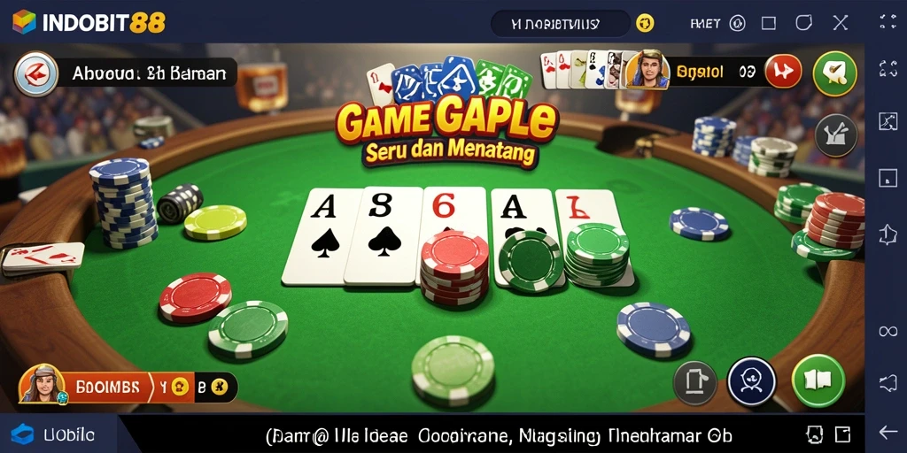 Tampilan gameplay Gaple yang seru dan interaktif.
