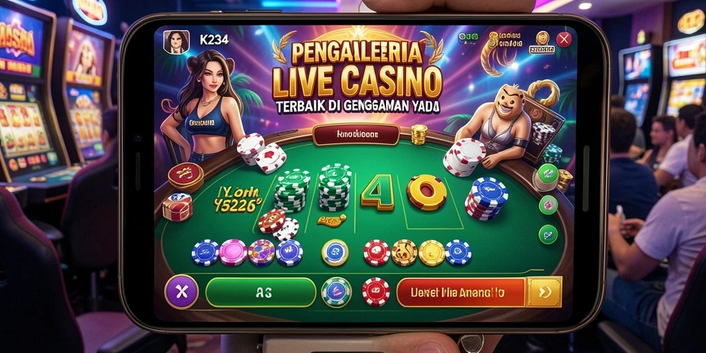 Tampilan menarik dan interaksi langsung dalam gameplay Live Casino.
