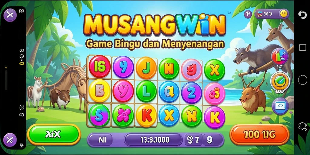 Screenshot gameplay MUSANGWIN yang menampilkan keseruan bermain Bingo.