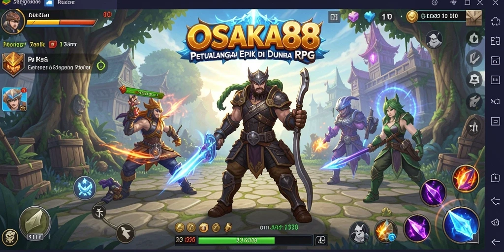 Tampilan gameplay mendebarkan di dunia RPG OSAKA88.