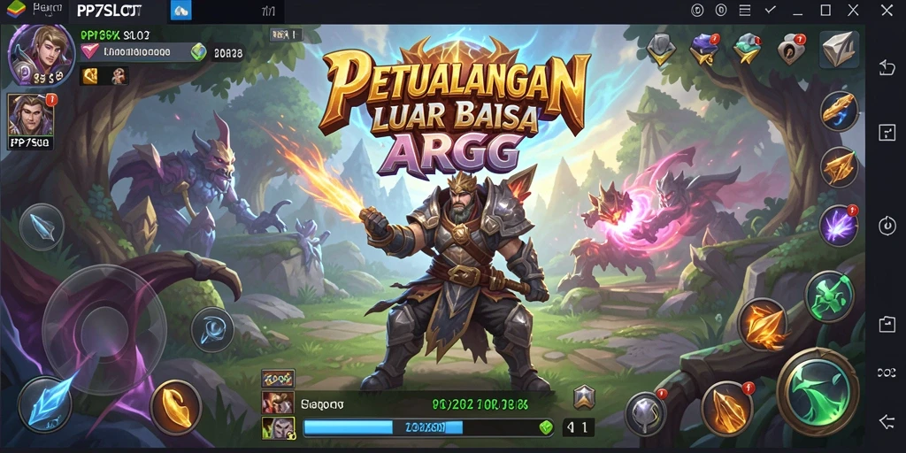 Tampilan utama gameplay ARPG PP7SLOT yang menakjubkan dan mengasyikkan.