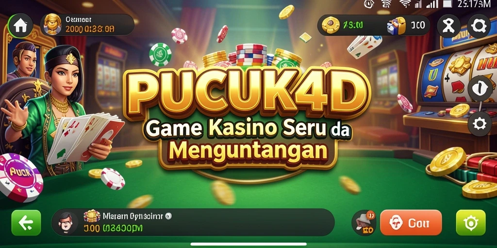 Tampilan permainan interaktif dalam aplikasi PUCUK4D yang mengasyikkan.