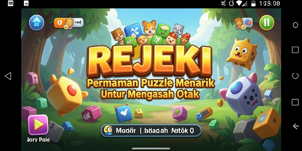 Tampilkan gameplay REJEKI dengan tantangan puzzle seru.