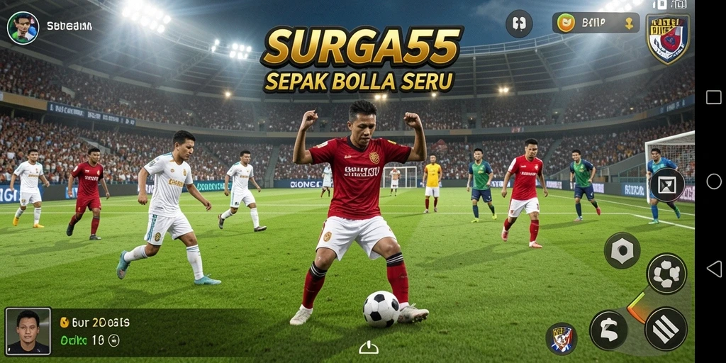 Tampilan gameplay SURGA55 yang menakjubkan saat bertanding di lapangan.